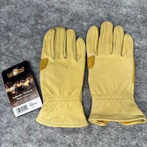 Vintage‎ Wells Lamont Goatskin Leather Worker Driver Gloves 1178L Medium Western